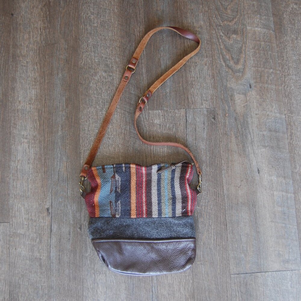 Roam Made Wool & Leather Crossbody Bag